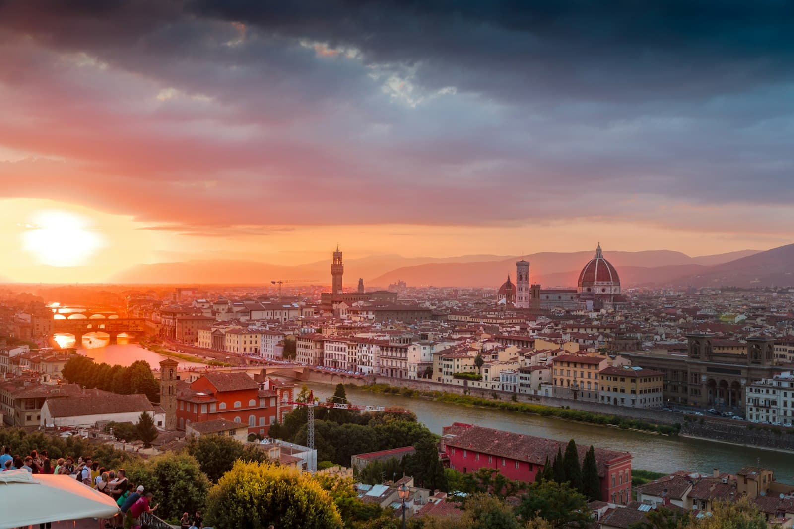 Florence and the Duomo at sunset
