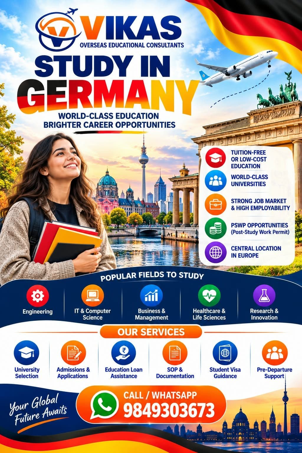 Vikas Overseas poster: Study in Germany